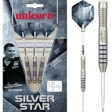 Image of Unicorn Gary Anderson Silver Star Darts 20g 21g 22g 23g 24g 25g 26g 27g grams