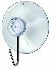 Image of 1 or 12x Plastic Suction Hooks Glass Window Suction Cups Bathroom Kitchen Towel