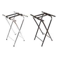 Image of 1x Metal Folding Serving Tray Stand Butlers Foldable Side Coffee Table