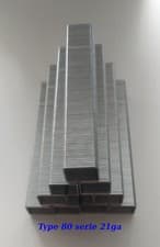 Image of Type 80 series 6 8 10 12 14 16 mm 21 Ga galvanised upholstery staples 10000 pcs