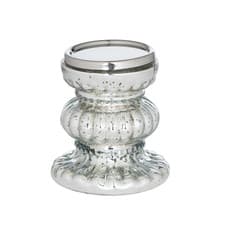 Image of Bonbon Candle Pillar Holder Glass Mercury Effect 21cm
