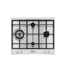 Image of Smeg 60cm 4 Burner Gas Hob with Ultra Rapid Burner - Stainless Steel P261XGH