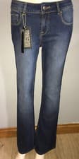 Image of Biba Boot Cut Eli Dark Denim Jeans Size 10 Leg 32 Brand New