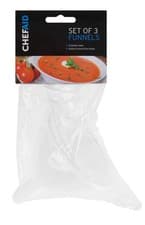 Image of Chef Aid Set of 3 Funnels White 10E01749