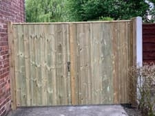 Image of Wooden Driveway Gates High Quality Pressure Treated Redwood Bespoke Gates