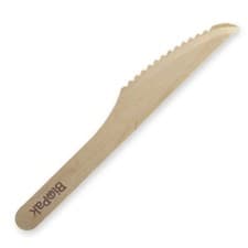 Image of Pack Of 1000 Natural Wooden Knives, 16cm Eco-Friendly Cutlery for Home, Catering