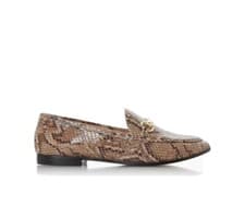 Image of DUNE LONDON GUILTT - Brown Reptile Snaffle Trim Loafer Size 5 BNWB