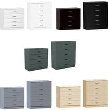 Image of Vida Designs Riano Wooden 4 5 Chest of Drawers Storage Bedroom Furniture