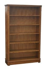 Image of Hampton Walnut Bookcase Tall Wide Bookcase 5 Shelves H180 x W110cm SALE BCSW002