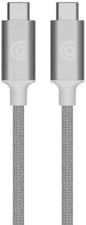 Image of Griffin USB C to C 1.8M Premium Charge/Sync Cable - Silver (GP-041-SLV)