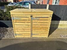 Image of Premium 2-Bay, 3-Bay, and Quad Wooden Wheelie Bin Store