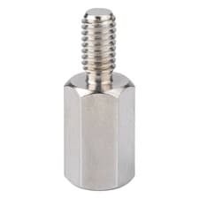 Image of R-TECH Hex Threaded M-F Spacer Brass 7mm A/F M4 12mm - Pack Of 25