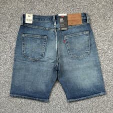 Image of Levi’s Men’s BNWT 501 Original Shorts W30 L8.5” Blue Distressed Button Stretch