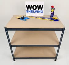 Image of WOW250 3 Level Bench Workbench Shelving Racks  Storage Garage Workshop shed