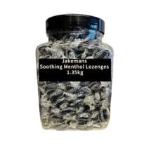 Image of Jakemans 1.35kg Throat & Chest, Soothing Menthol Sweets Jar Cough Lozenges