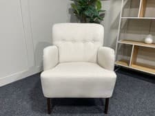 Image of Swoon London Armchair, Dark Leg, House Weave Chalk. RRP £659!