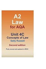 Image of A2 Law for AQA Unit 4C Concepts of Law by Sally Russell (2014, Trade Paperback)