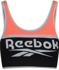 Image of BNWT/REEBOK/Ladies/Womens Orange Black & Grey Sports Crop Top - Size Small.