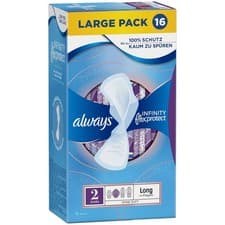 Image of Always Infinity FlexProtect Long Pads With Wings- Unscented- Size 2 - 16 Pads