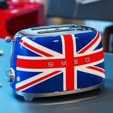 Image of SMEG TSF01 UJ JP 2 Slice Toaster Union Jack Design Japan Model Rare