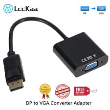 Image of DisplayPort to VGA Adaptr DP Male to VGA Female Converter Cable for PC Laptop Uk