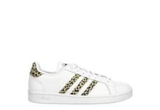 Image of NEW ADIDAS WOMENS GRAND COURT SNEAKER WHITE Leopard Sneakers