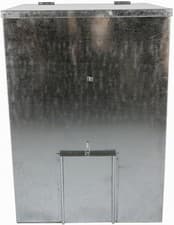 Image of Elex Galvanised Steel Metal Coal Bunker Heavy Duty Coal Fuel Storage 125KG -5