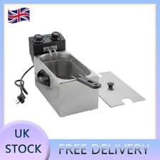Image of Stainless Steel Deep Fryer 3L 2000W Electric with Timer & Temp Control