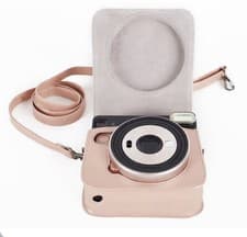 Image of Protective Case PU Leather Camera Bag for Fujifilm Instax Square SQ6 Blush Gold