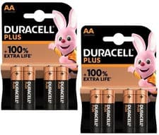 Image of 8x DURACELL PLUS POWER AA BATTERIES - DOUBLE A 1.5V LONGEST EXPIRY DATE