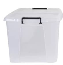 Image of Strata Smart 65L Storage Box Plastic With Lid Stackable Home Organiser BROKEN