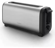 Image of TEFAL TL5S0DG0 Subito Long Slot Toaster 7 Browning Levels Stainless Steel/Black