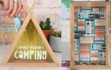 Image of Money Box Tin Saving Cash PIggy Bank Camping Teepee Adventure Christmas Gift