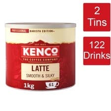 Image of Kenco Latte Smooth & Silky Instant Coffee Tin 2 x 1kg - 122 Servings