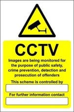 Image of CCTV data compliant GDPR Safety sign