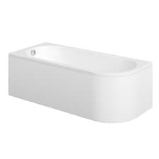 Image of 1700mm J Shaped Acrylic Bath Panel - Jersey BeBa_26221