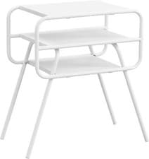 Image of 3Tier End Side Table Metal Frame Nightstand Storage Shelf For Bedroom Livingroom