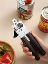 Image of Heavy Duty Stainless Steel Tin Can Opener Cutter Comfy Handle Grip Kitchen set..