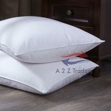 Image of 2 x Premium Luxury Goose Feather & Down Super Soft Pillow Pair With Cover 2019