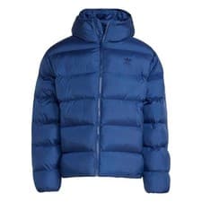 Image of Adidas Originals Tonal Hooded Puffer Jacket / Coat ‘Navy Blue’ - Size Large (L)