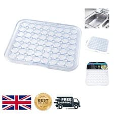 Image of Clear Plastic Sink Liner with Raised Surface - Ideal for Kitchens and Baths