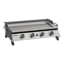Image of Dellonda 4 Burner Portable Gas Plancha Warming Rack 10kW BBQ Griddle - DG277