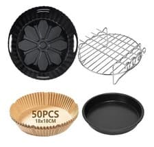 Image of 4 PCS Air Fryer Accessory Set Compatible with Airfryers with A Round Pot