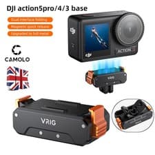 Image of 2 in 1 Magnetic Adapter Quick Release Mount for DJI Action 5 Pro/4/3 Tripod Head