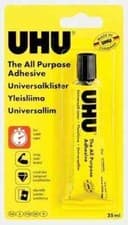 Image of 1x UHU All Purpose Glue Adhesive 35ml Strong Multi-Surface Fast Dry Blister Pack