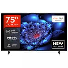 Image of TCL 75V6C-UK 75" 4K Ultra HD, HDR TV, Smart TV Powered by Google TV (Dolby