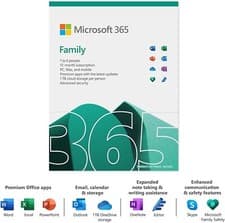 Image of Microsoft Office 365 Home Family 1 Year 6 Users PC/Mac/Phone Same Day Email