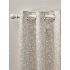 Image of Catherine Lansfield Natural Brooke Floral Eyelet Curtains