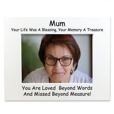 Image of Remembrance Photo Frame For Mum Missed Beyond Measure Mum Memorial Photo