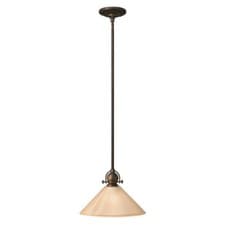 Image of 1 Bulb Ceiling Pendant Light Fitting Olde Bronze LED E27 60W Bulb